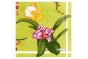 Serviettes en papier "Orchidées" fond vert
