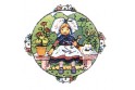 Dinner plate (Hansi collection) "Fille-Chat" (girl-cat) n°1