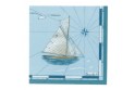 Paquet de 20 serviettes en papier "Voyages" turquoise