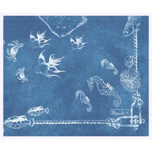 Paquet de 20 serviettes en papier "Odyssée" bleu
