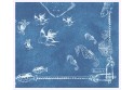 Paquet de 20 serviettes en papier "Odyssée" bleu