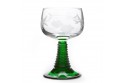 6 Verres à vin d'Alsace pied torsadé motif 4 GRAPPEs