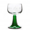 6 Alsace's traditional wine glasses twisted stem