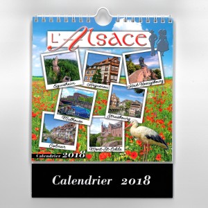 Calendrier "L'Alsace Enchantée 2018" de Ratkoff  (19,5cm x 20cm)