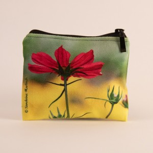 Porte-monnaie collection fleurs - Cosmo fuschia fond jaune