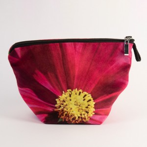 Vide poche + zip collection fleurs - Cosmo fuschia