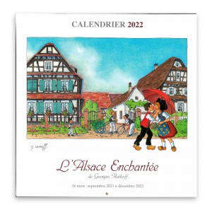 Calendrier L'Alsace Enchantée 2020 de Ratkoff (30cm x 30cm)