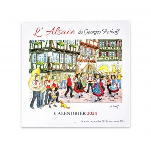 Calendrier L'Alsace Enchantée 2024 de Ratkoff (30cm x 30cm)